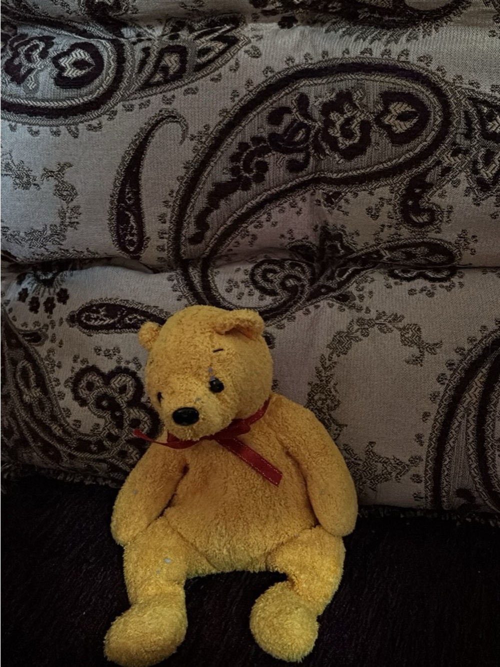 Classic Yellow Plush Bear Kids Toy - Soft Stuffed Animal